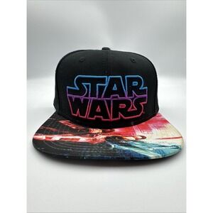 Star Wars Flat Bill Adjustable SnapBack Hat Cap Black Multi OSFM